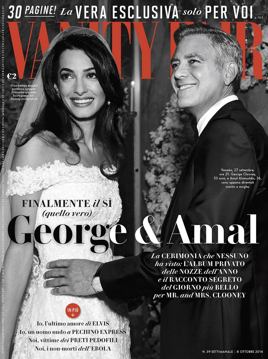 George Clooney Wedding Vanity Fair Italia Cover