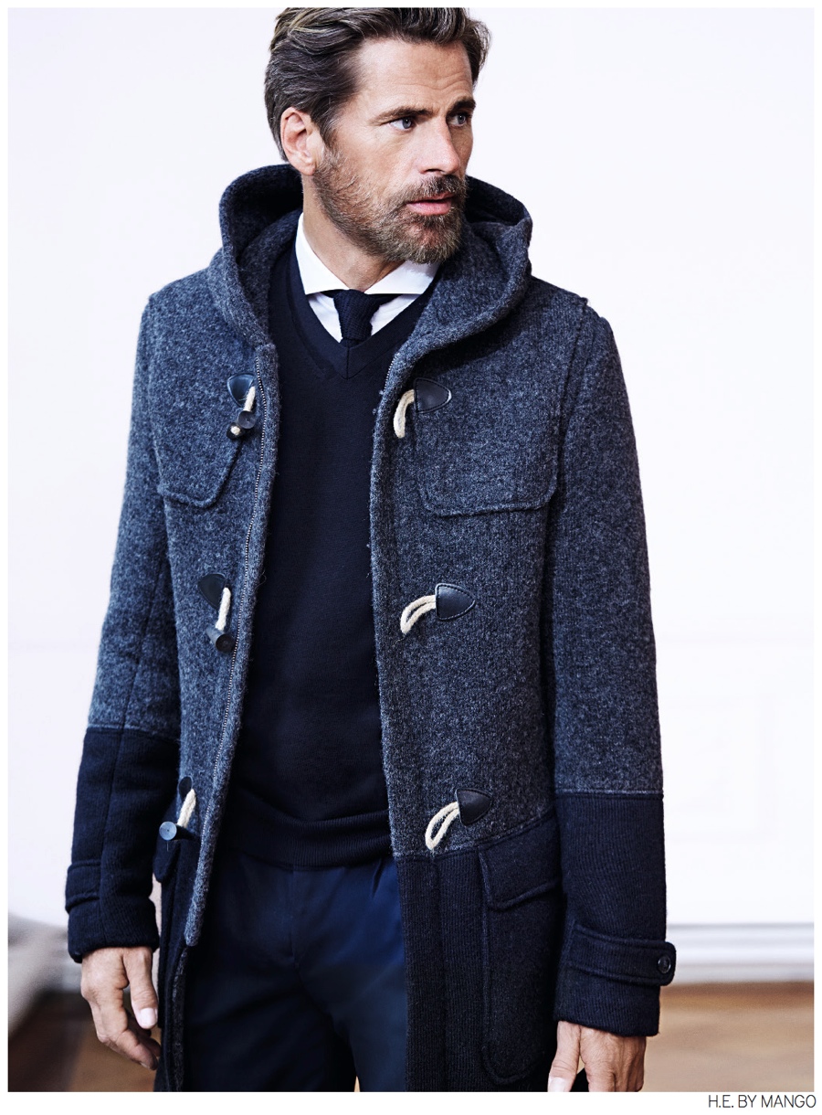 Mark Vanderloo Models Winter 2014 Suits + Sportswear for H.E. by Mango ...