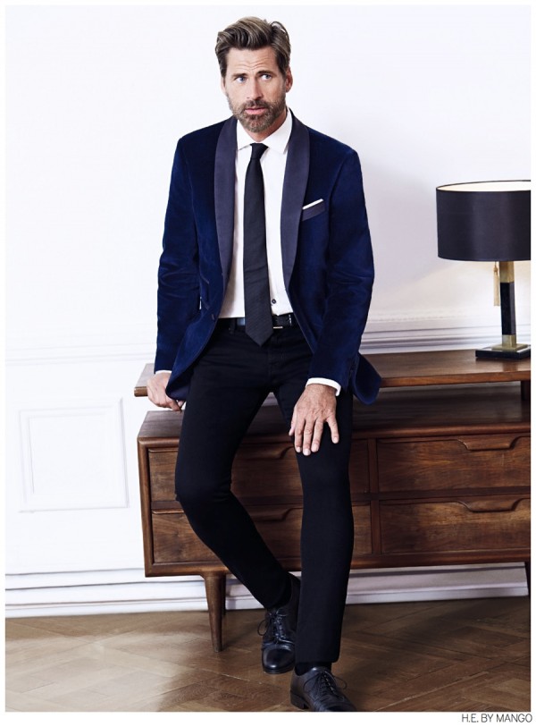 Mark Vanderloo Models Winter 2014 Suits + Sportswear for H.E. by Mango ...