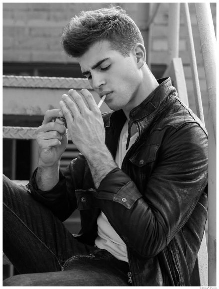 Humbert Clotet Sports Denim & Leather for Photos by Brian Jamie – The ...