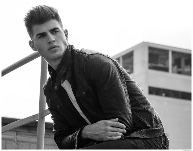 Humbert Clotet Sports Denim & Leather for Photos by Brian Jamie – The ...