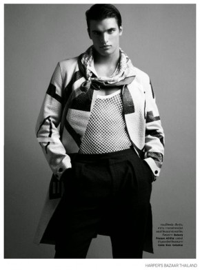 Matthew Terry Wears Sleek Fall Fashions for Harper's Bazaar Thailand ...