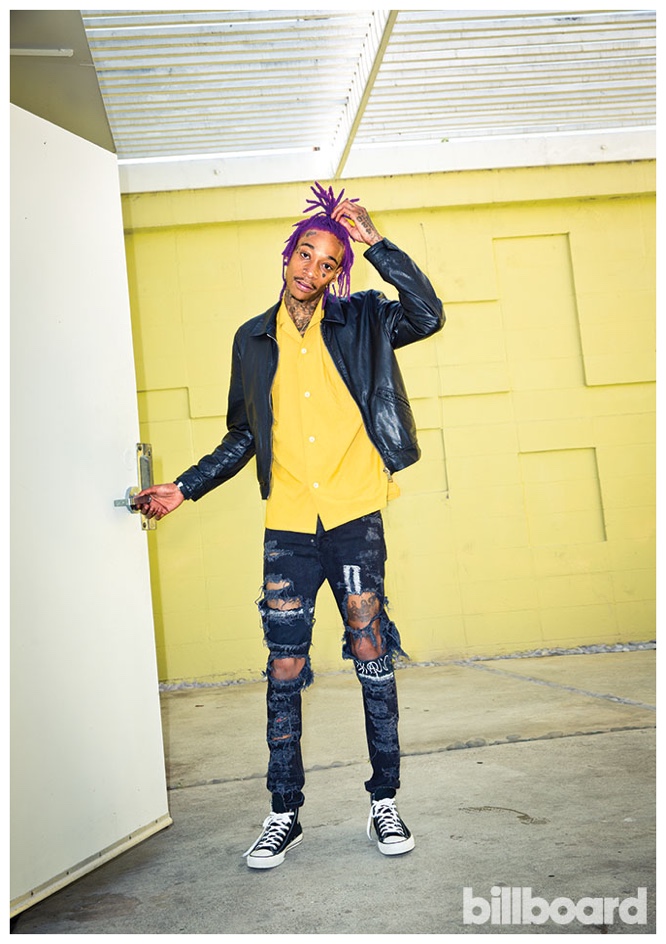 Wiz Khalifa Shows Off Purple Dreads + Fall Street Style for Billboard Photo  Shoot – The Fashionisto