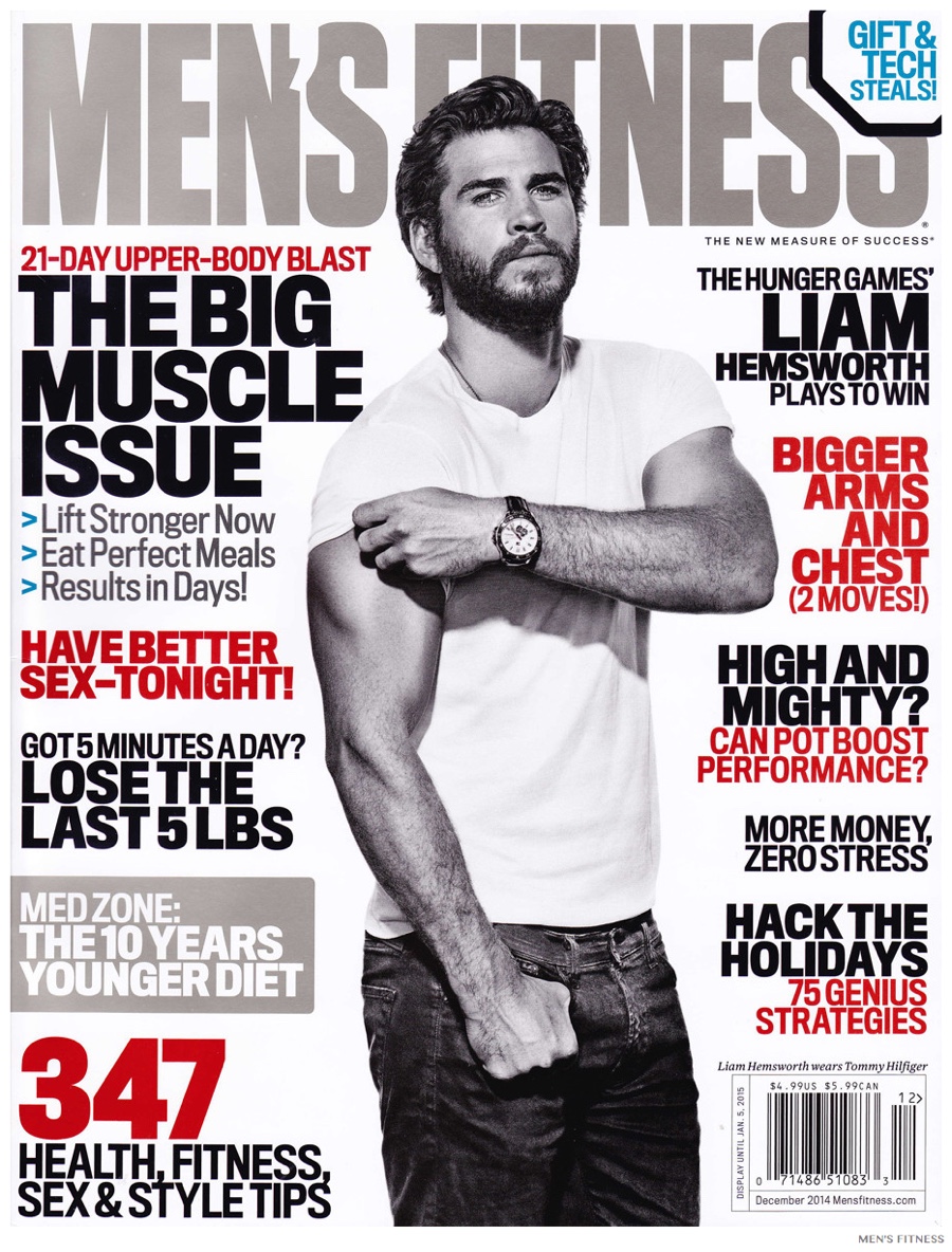 Liam Hemsworth Goes Casual for Men's Fitness December 2014 Cover Photo ...