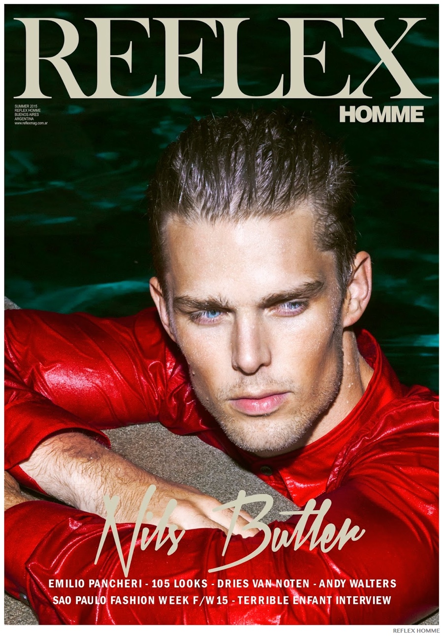 Nils Butler Goes for a Night Swim for Reflex Homme Cover Photo Shoot ...
