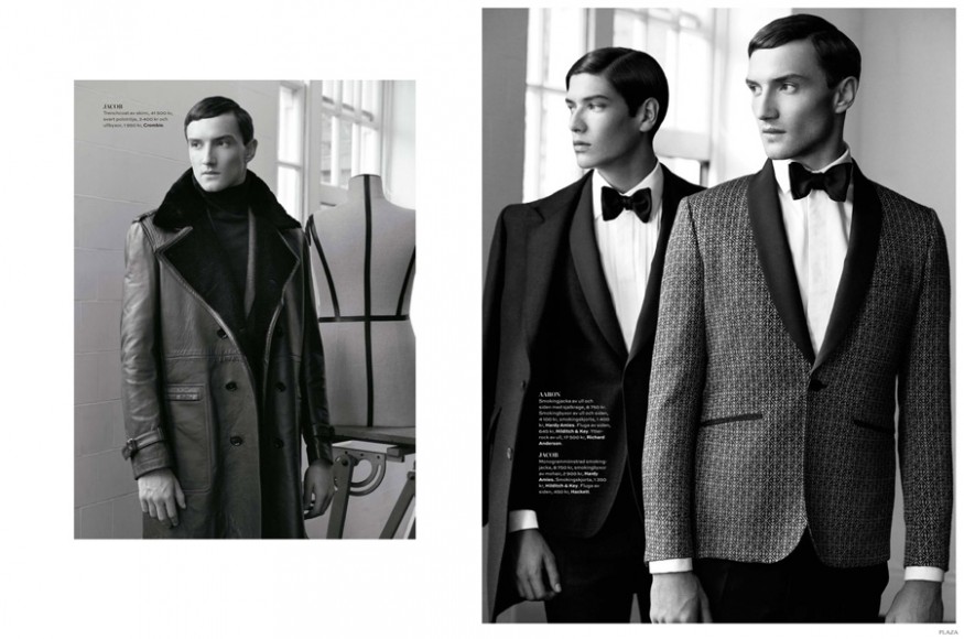 Jacob Coupe & Aaron Gatward Don Tailored Fashions for Plaza Magazine ...