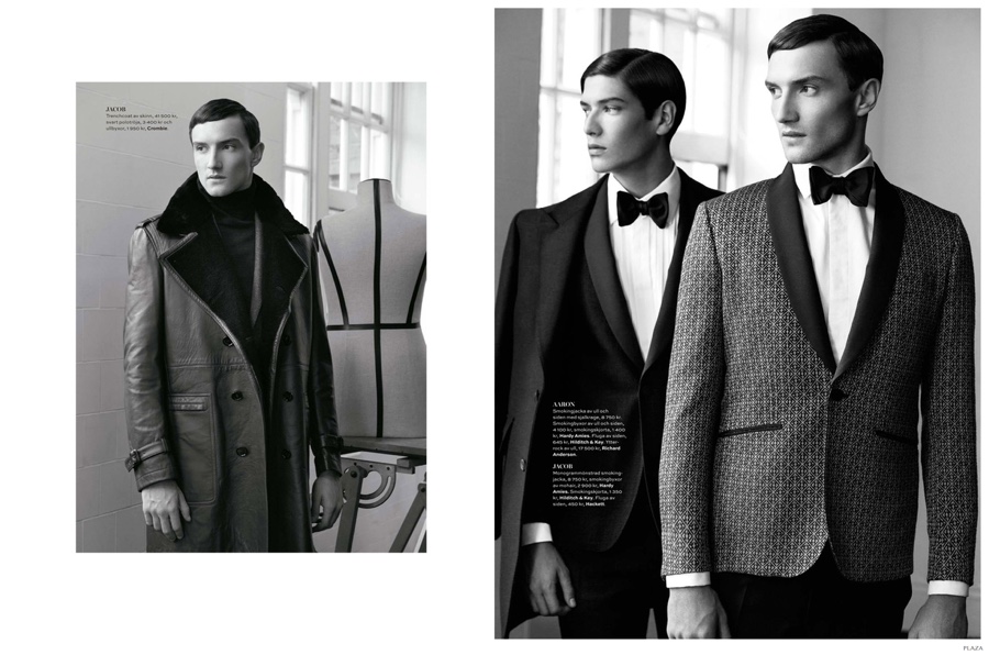 Jacob Coupe & Aaron Gatward Don Tailored Fashions for Plaza Magazine ...