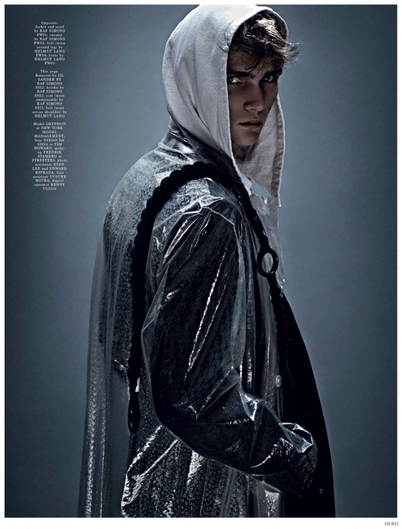 Gryphon O'Shea Rocks Raf Simons + Helmut Lang Archive Pieces for