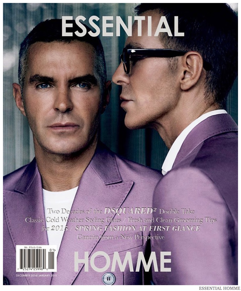 Dan Dean Caten Dsquared2 Essential Homme December 2014 January 2015 Cover Photo Shoot 001