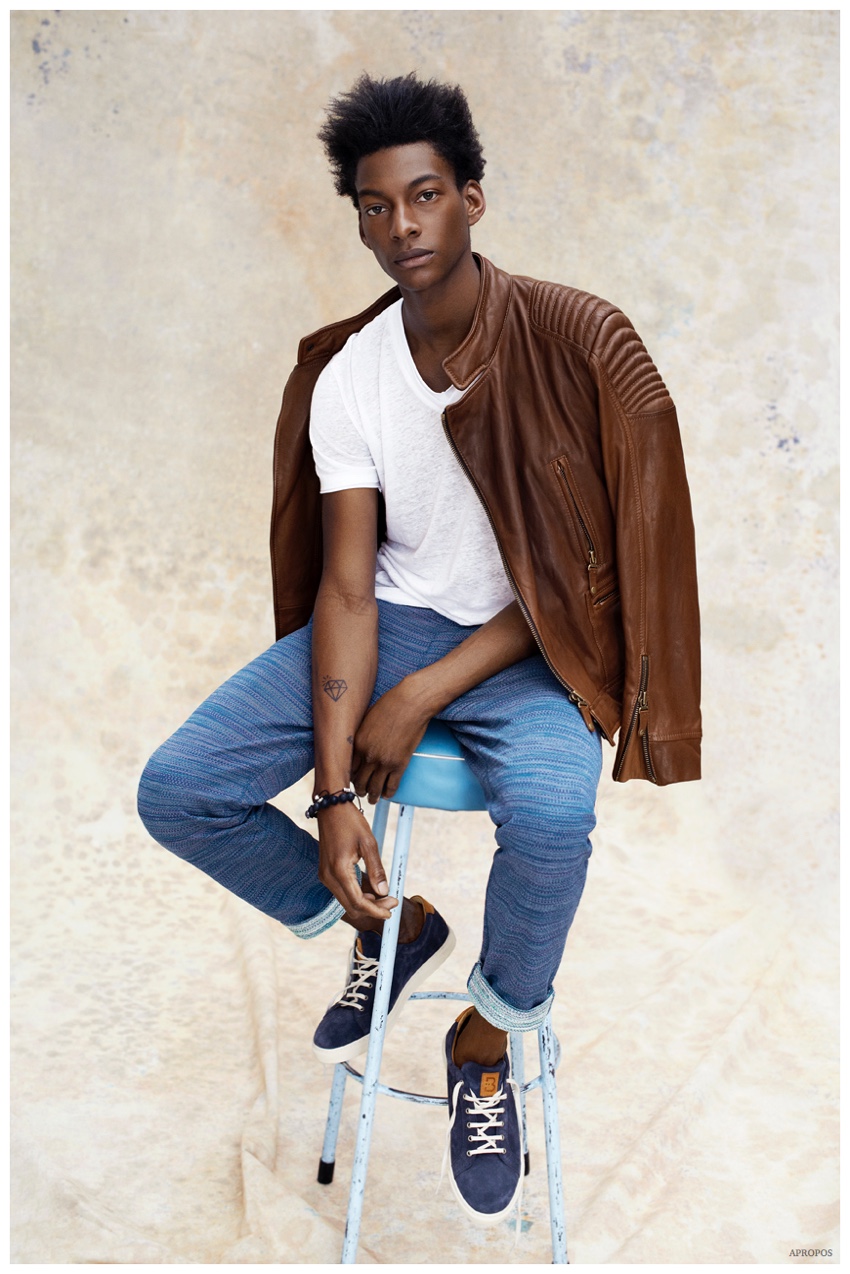 Ty Ogunkoya Models Light & Colorful Spring 2015 Men's Designer Fashions ...