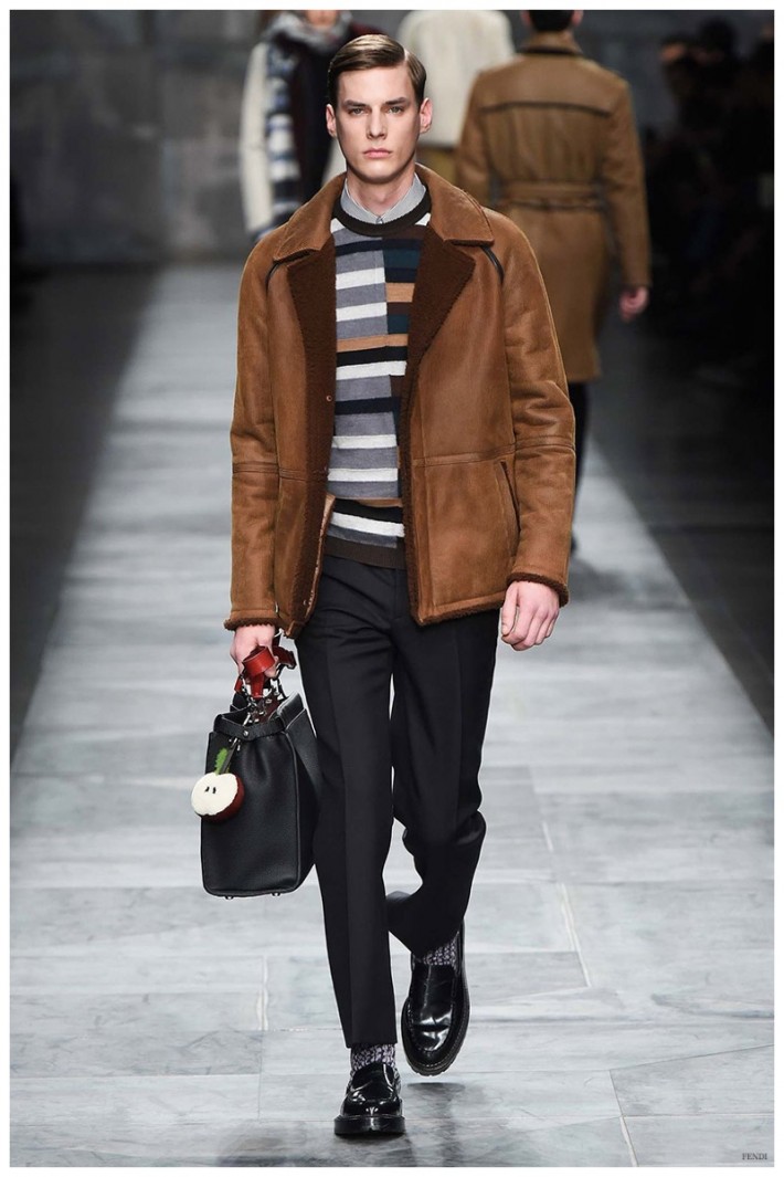 Fendi Fall/Winter 2015 Menswear Collection: Shearling Styles Revisited ...