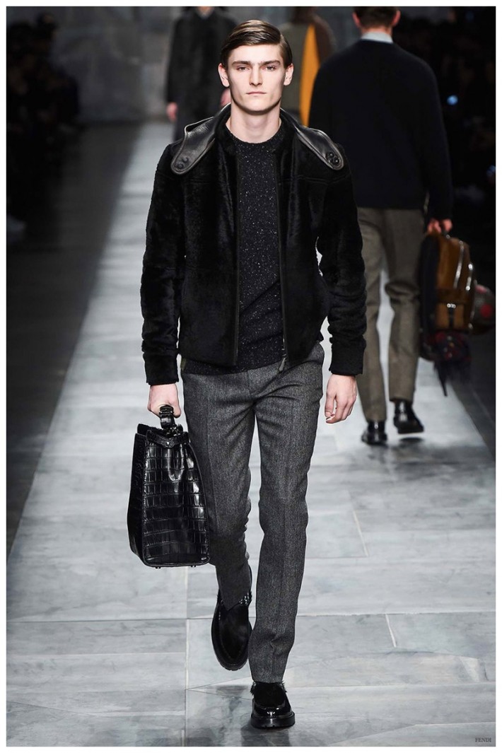 Fendi Fall/Winter 2015 Menswear Collection: Shearling Styles Revisited ...