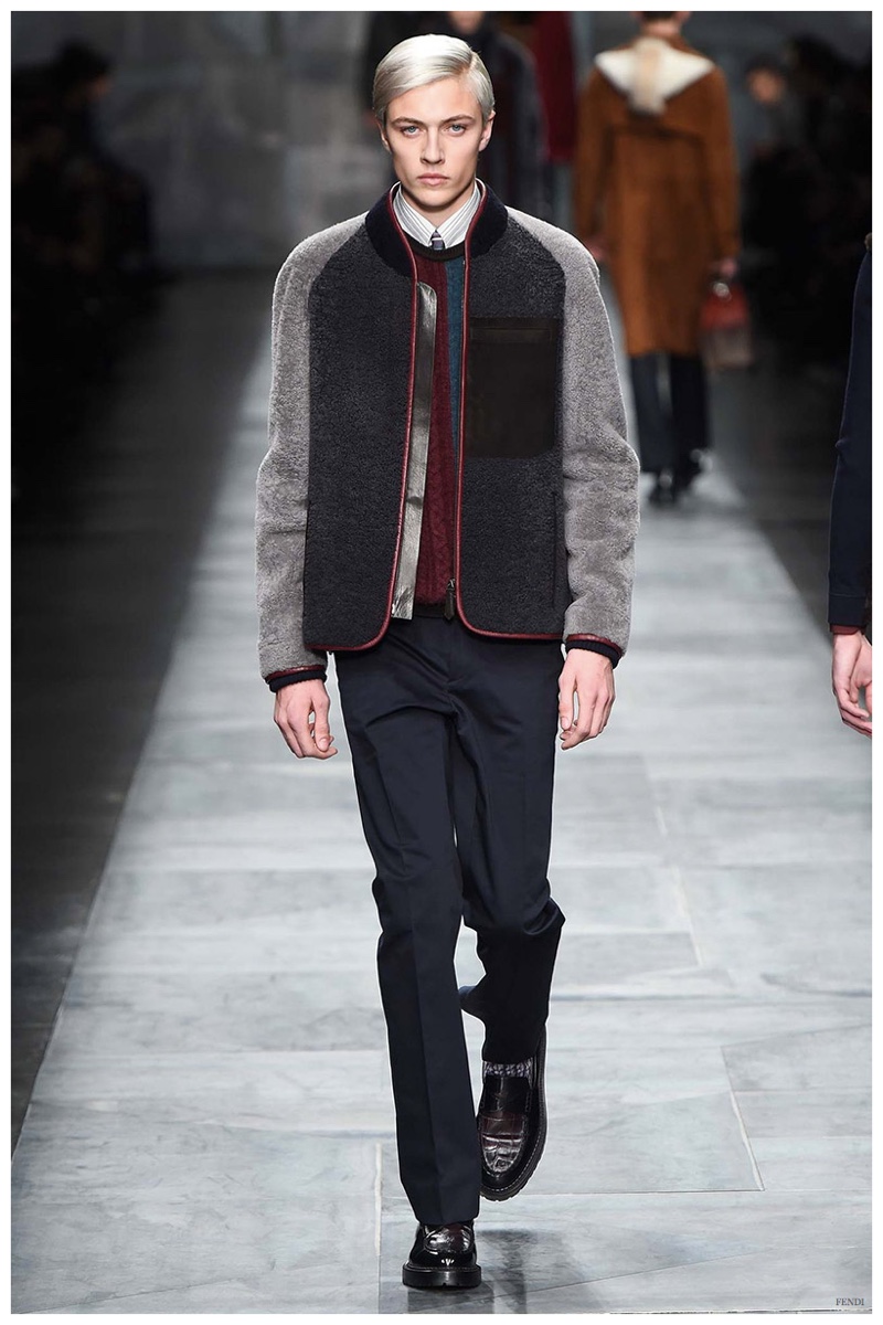 Fendi Fall/Winter 2015 Menswear Collection: Shearling Styles Revisited