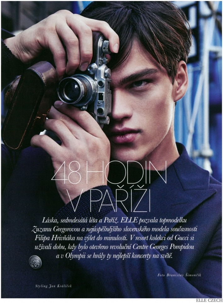 Filip Hrivnak Plays a Photographer for Elle Czech His & Her Photo Shoot ...