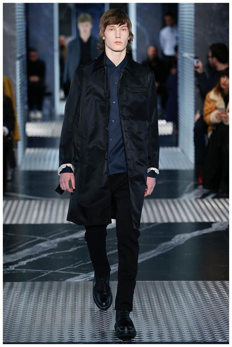 Prada Fall/Winter 2015 Menswear Collection: Black Minimalism – The ...