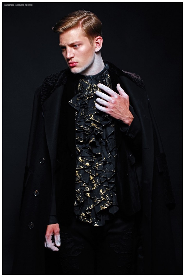 Sebastian Sauve is a Fallen Angel for L'Officiel Hommes Greece Shoot ...