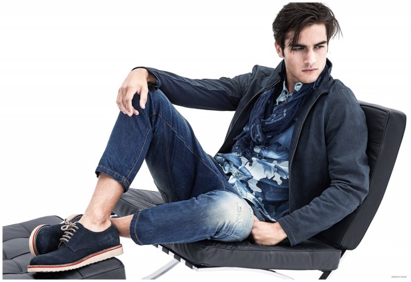 fout verdrietig Beperking Armani Jeans Goes Blue + Embraces Prints for Spring 2015 Men's Collection –  The Fashionisto