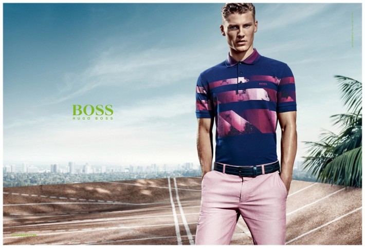 Mikkel Jensen Models Smart, Sporty Styles for BOSS Hugo Boss Green ...