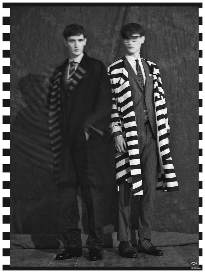 GQ Italia Striped Mens Spring 2015 Fashions Editorial Shoot 003