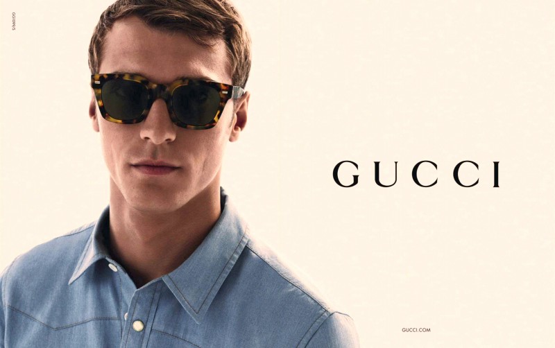 Clément Chabernaud Rocks Gucci Tortoise Sunglasses for Spring/Summer 2015  Eyewear Ad – The Fashionisto