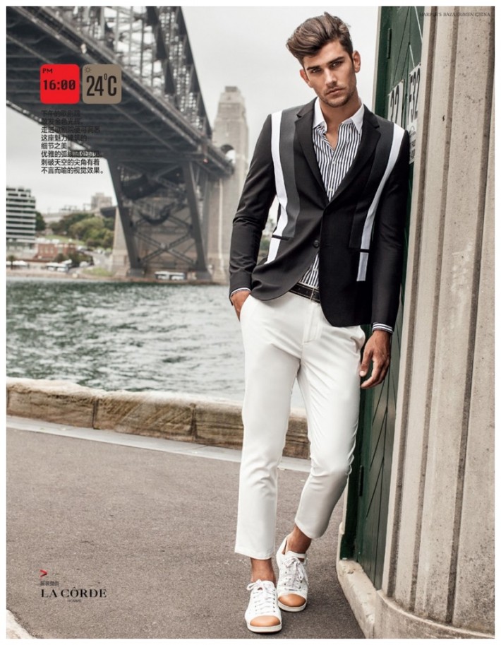 Jack Vanderhart Models Preppy Spring 2015 La Corde Fashions for Harper ...