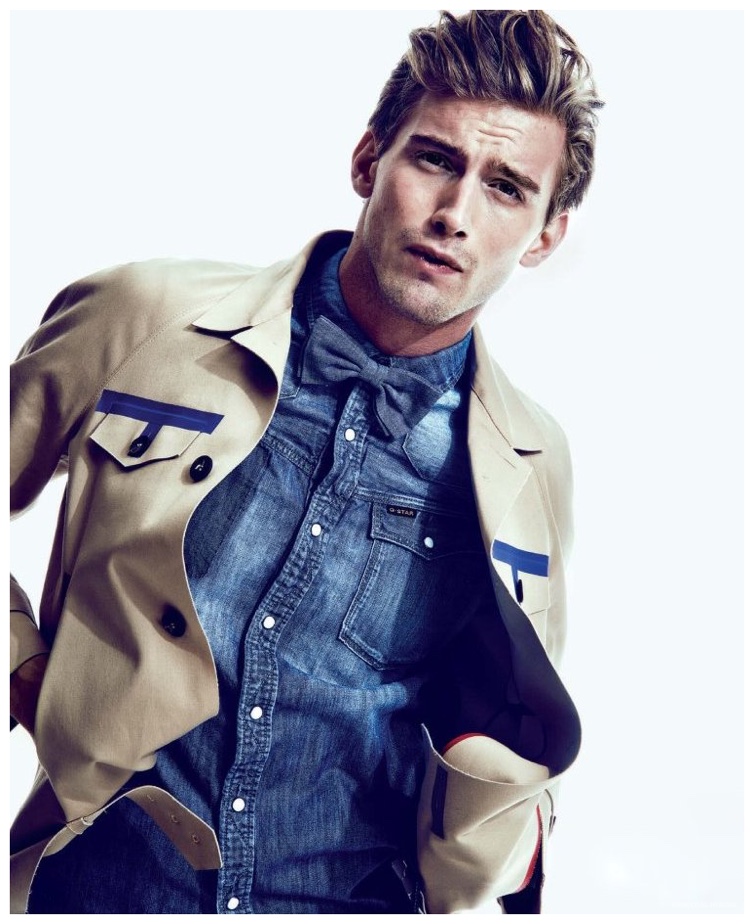 Rj King Embraces Spring Denim Trend For Men S Fashion Editorial From Essential Homme The Fashionisto