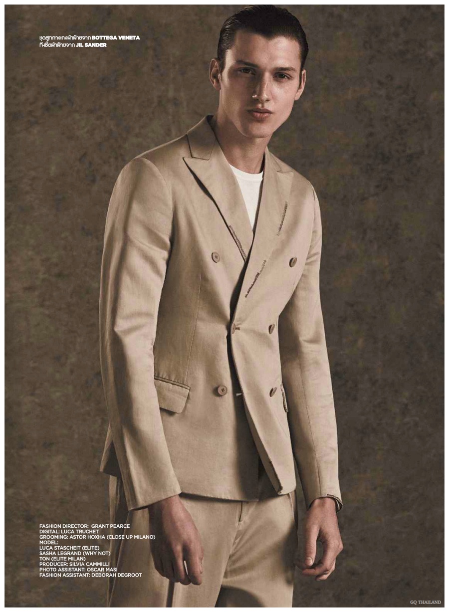 Spring Colored Men's Suiting in Focus for GQ Thailand Fashion Editorial ...