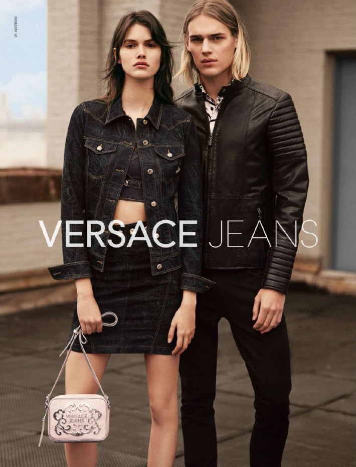 Ton Heukels Dons Leather & Denim for Versace Jeans Spring/Summer 2015 ...