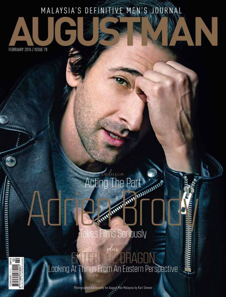 August Man Adrien Brody 2015 Cover Photo Shoot 001