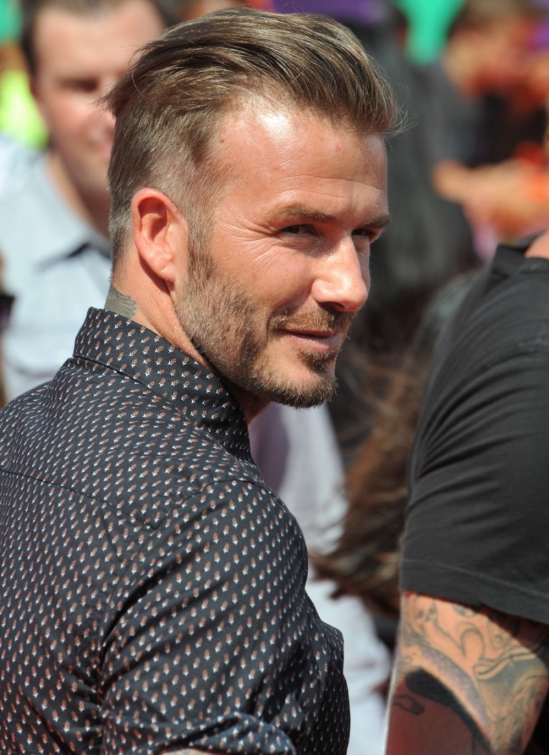 David Beckham Hair Style Picture Long Top Shaved Sides