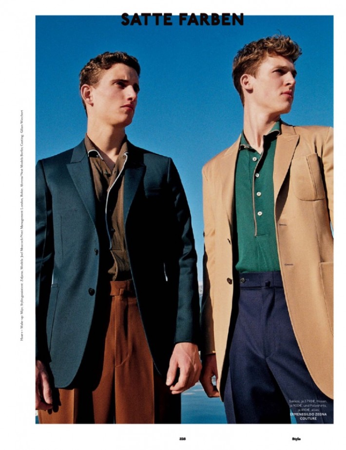 Joel Meacock + Robin Ahrens Stars in GQ Style Germany Spring 2015 Editorial