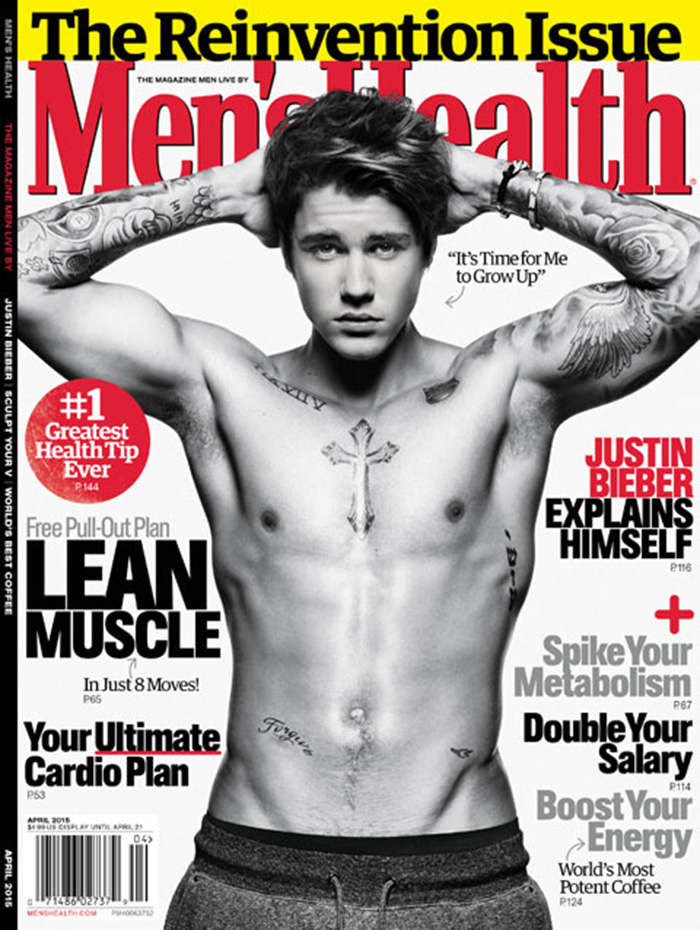 Justin Bieber Mens Health April 2015 Cover