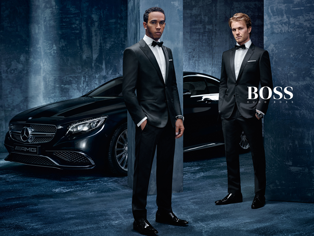 Lewis Hamilton + Nico Rosberg Front Boss by Hugo Boss F1 Campaign – The ...