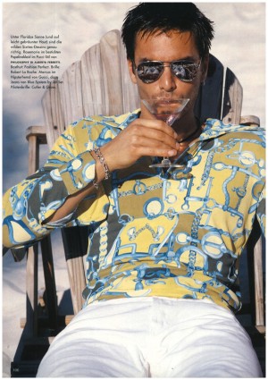 Marcus Schenkenberg for Vogue Germany June 1996 Beach Shoot