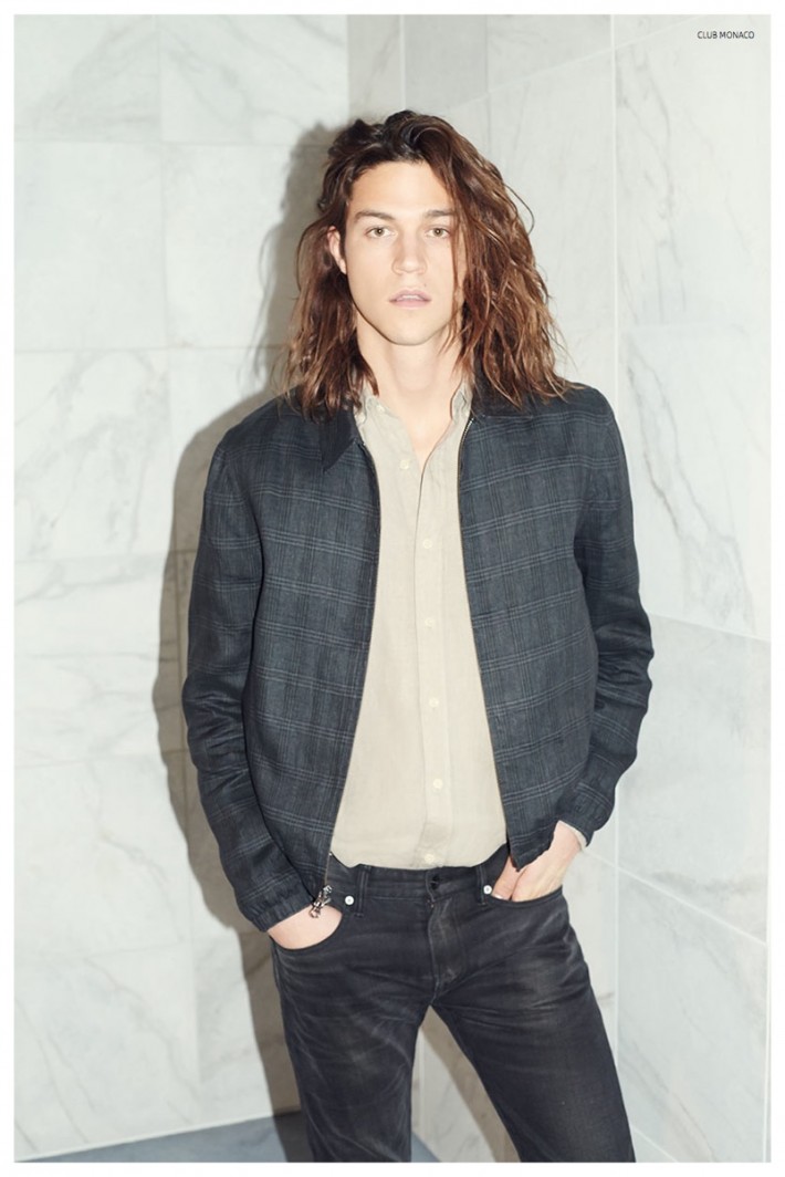 Miles McMillan Models Men's Summer Linen Outfits for Club Monaco