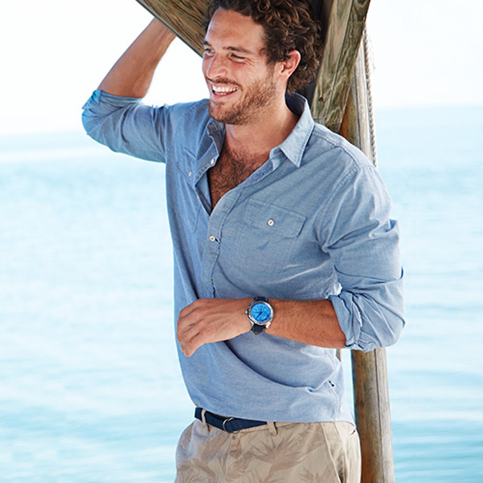 Ollie Edwards + Justice Joslin Hit the Beach for Nautica Summer 2015 ...