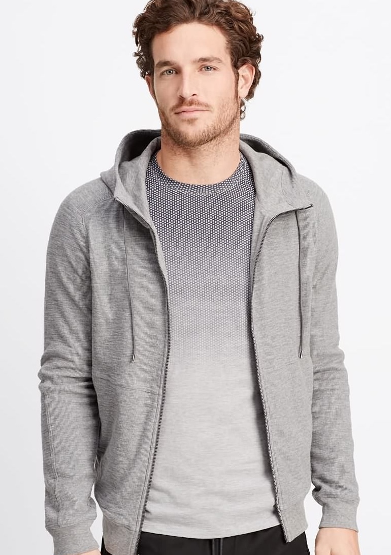 Justice Joslin Rocks Gray Styles from Vince's Pre-Fall 2015 Collection ...