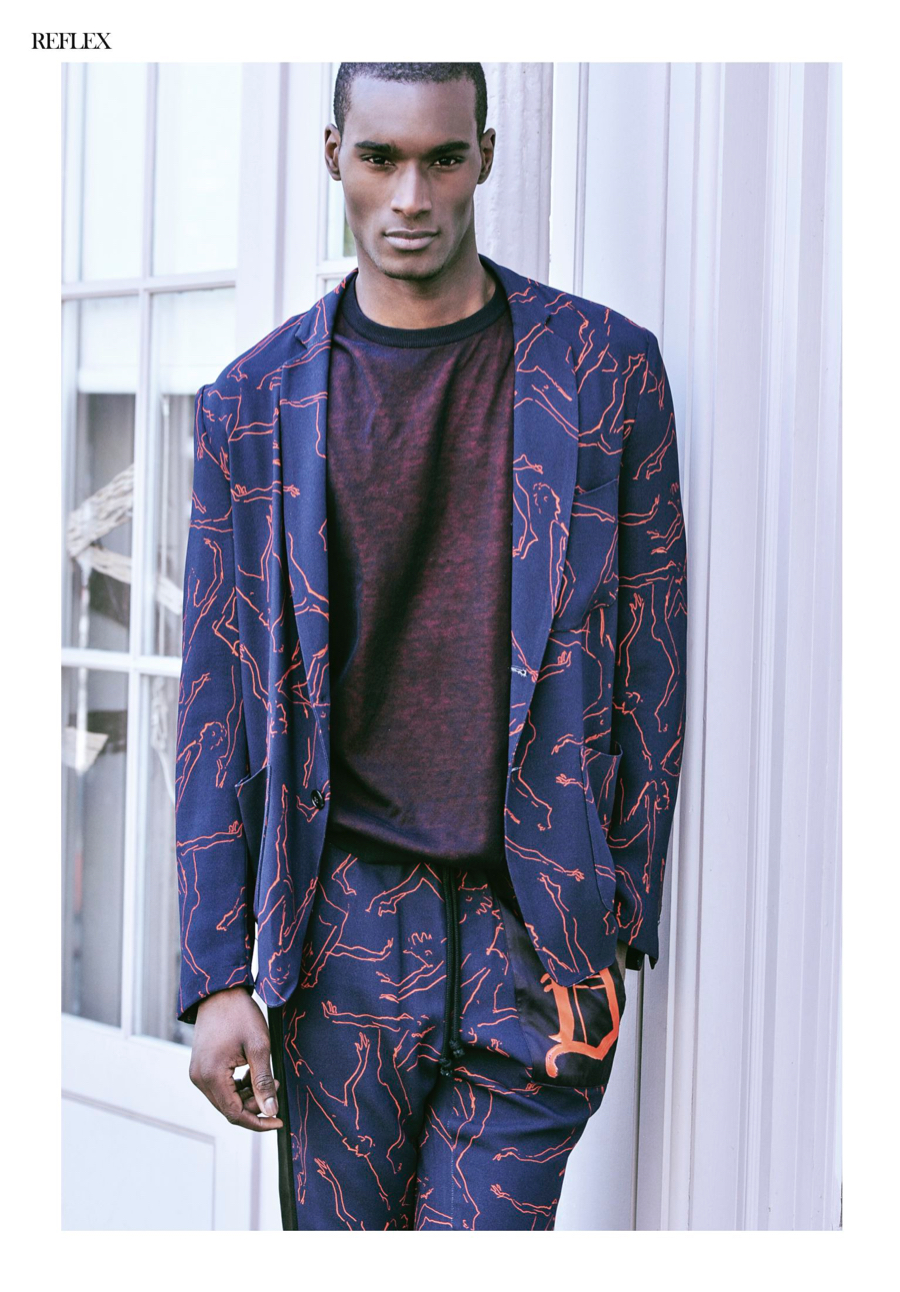 Corey Baptiste Models Colorful Styles for Reflex Homme Cover Shoot ...