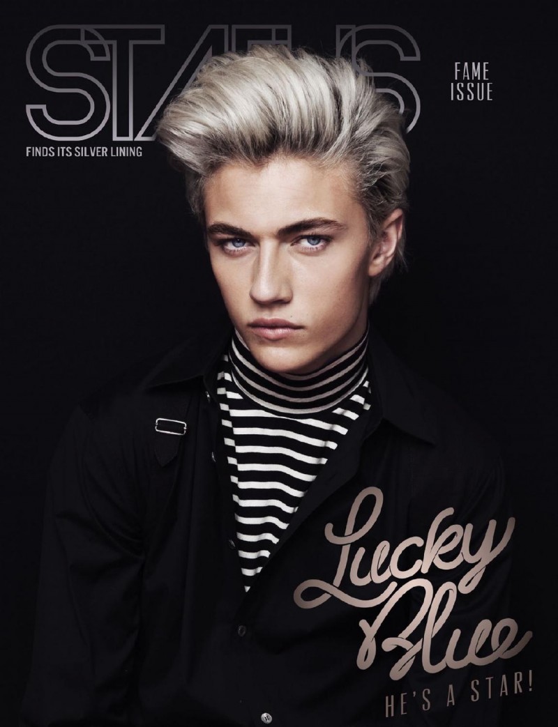 Lucky Blue Smith Rocks Black & White Fashions for Status Spread – The ...