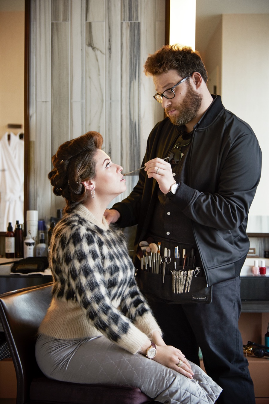 Seth Rogen + Wife Lauren Pose for Cheeky Haute Living Shoot – The