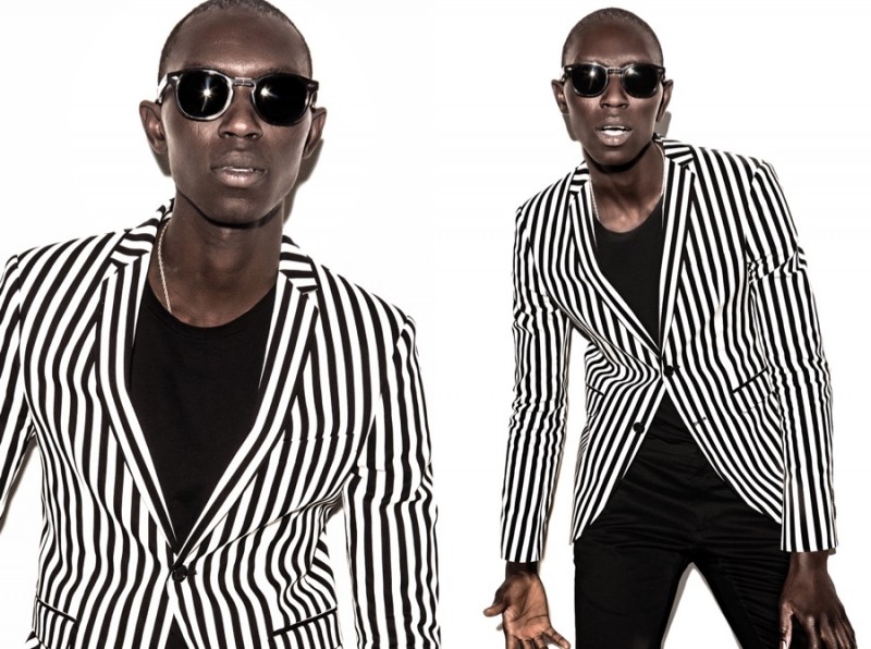 Armando Cabral is Trendy Vision in Stripes for Burgues' Spring Campaign ...