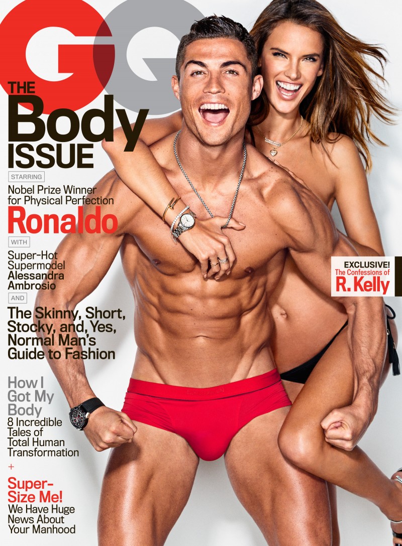Cristiano Ronaldo Joins Alessandra Ambrosio for GQ's February 2016 Cover –  The Fashionisto