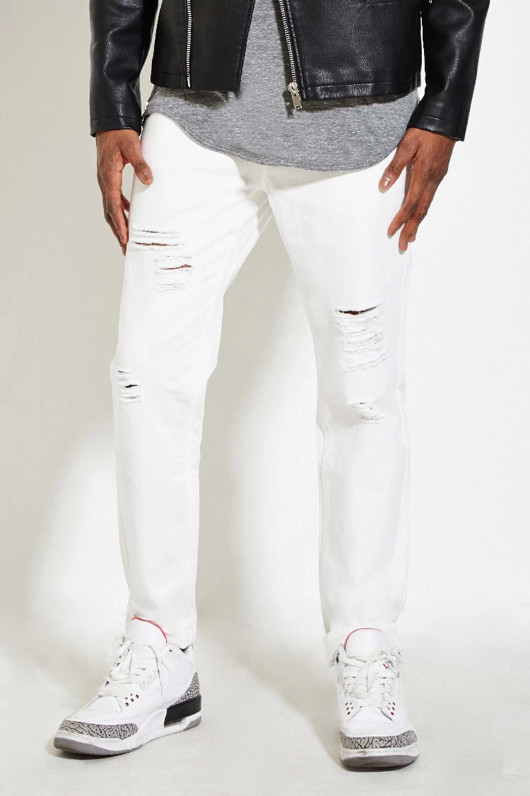 forever 21 mens white jeans