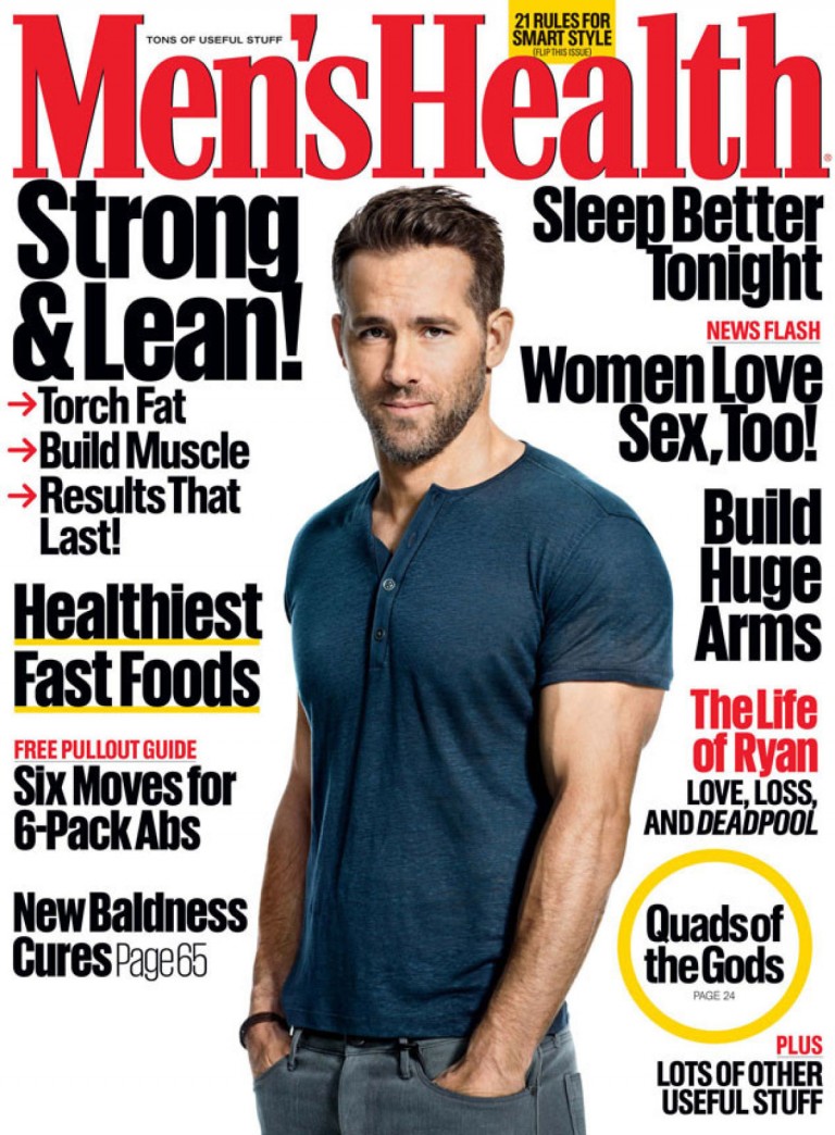 Ryan Reynolds Covers Mens Health Talks Workout Routine The Fashionisto 