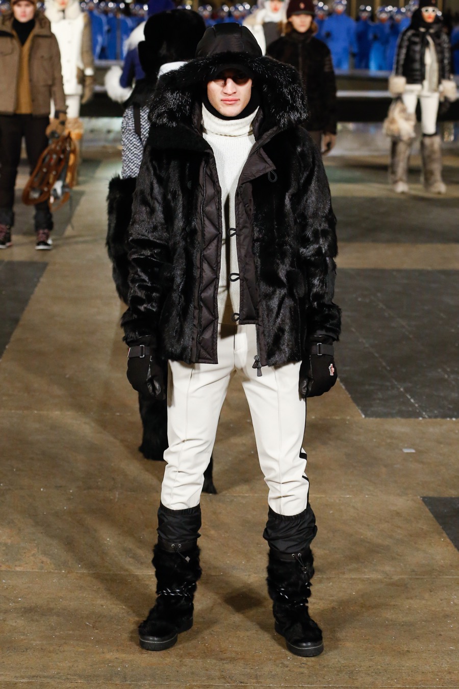 moncler with fur mens