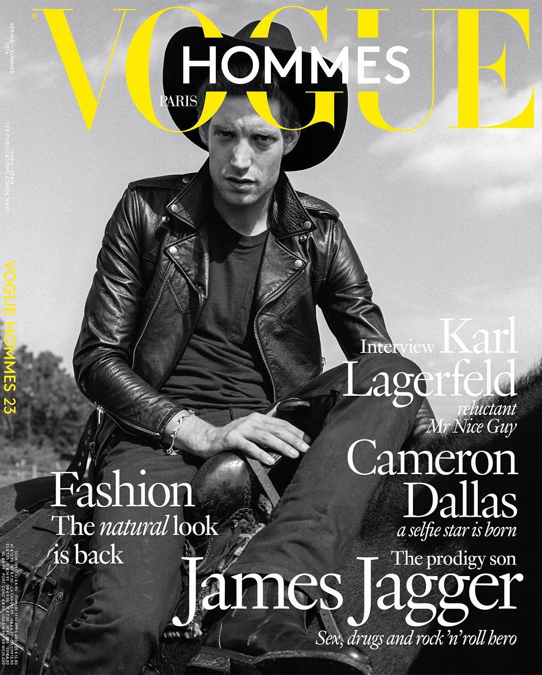 James Jagger Rocks Western Styles for Vogue Hommes Cover Shoot