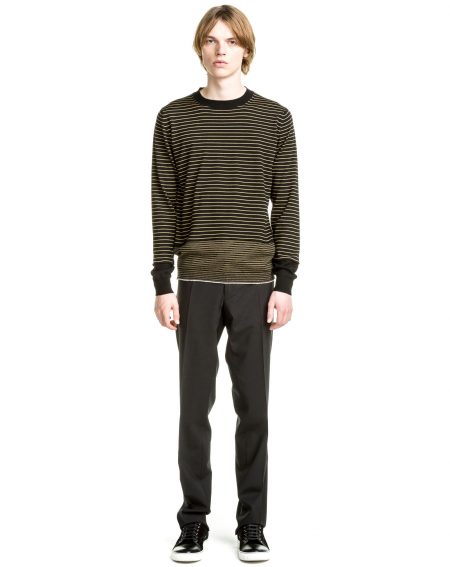 Lanvin 2016 Pre Fall Mens Patchwork Stripe Sweater