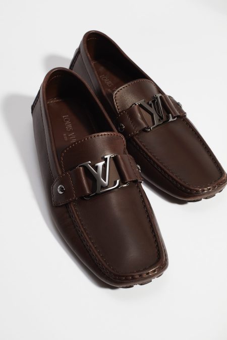 Louis Vuitton, Shoes, New Lv Mens Contest Car Leather Loafers 85 Fa62