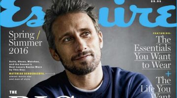 Matthias Schoenaerts 2016 Esquire Big Black Book Cover