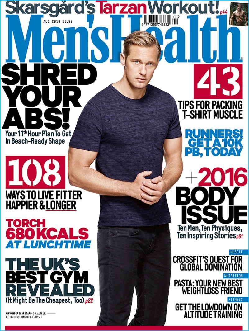 Alexander Skarsgård Covers Men's Health UK, Talks Bulking ...